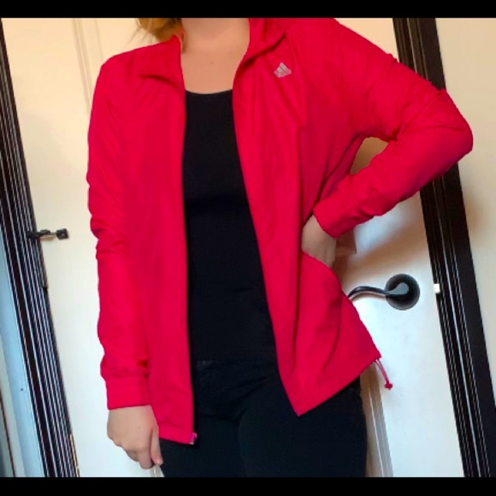Hit pink ADIDAS jacket!!